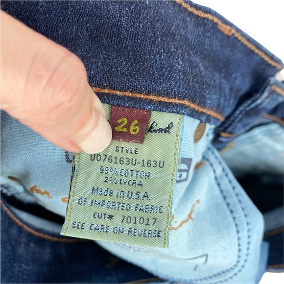 7 For All Mankind 7FAMK Vintage Flare Jeans Mid Rise Medium Wash Size 26 - Picture 9 of 9